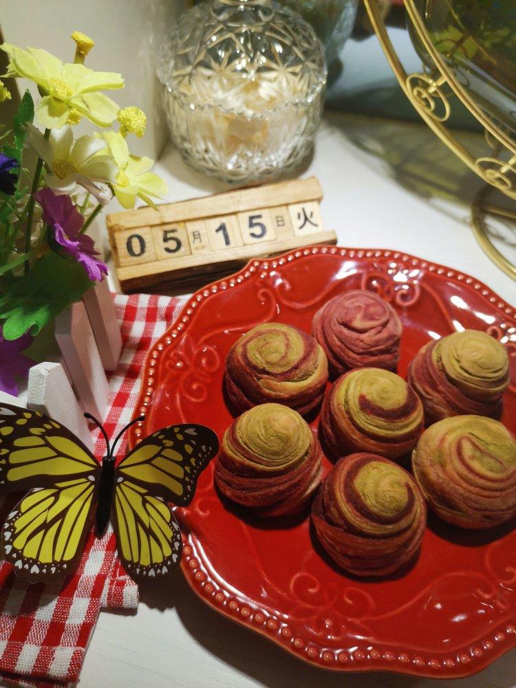 彩虹渐变蛋黄酥（无需揉出膜）