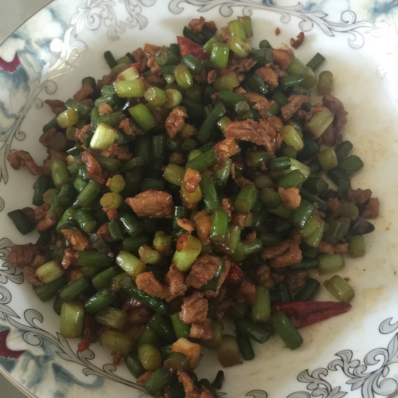 下饭菜～蒜苔肉末