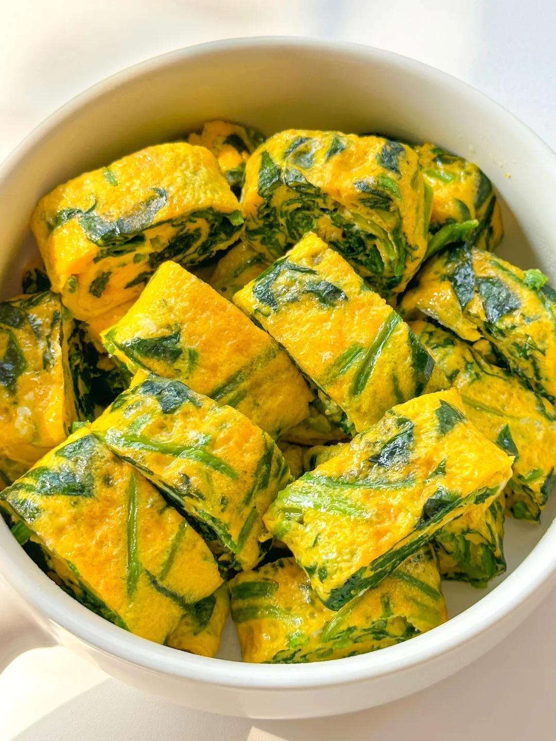 菠菜鸡蛋卷