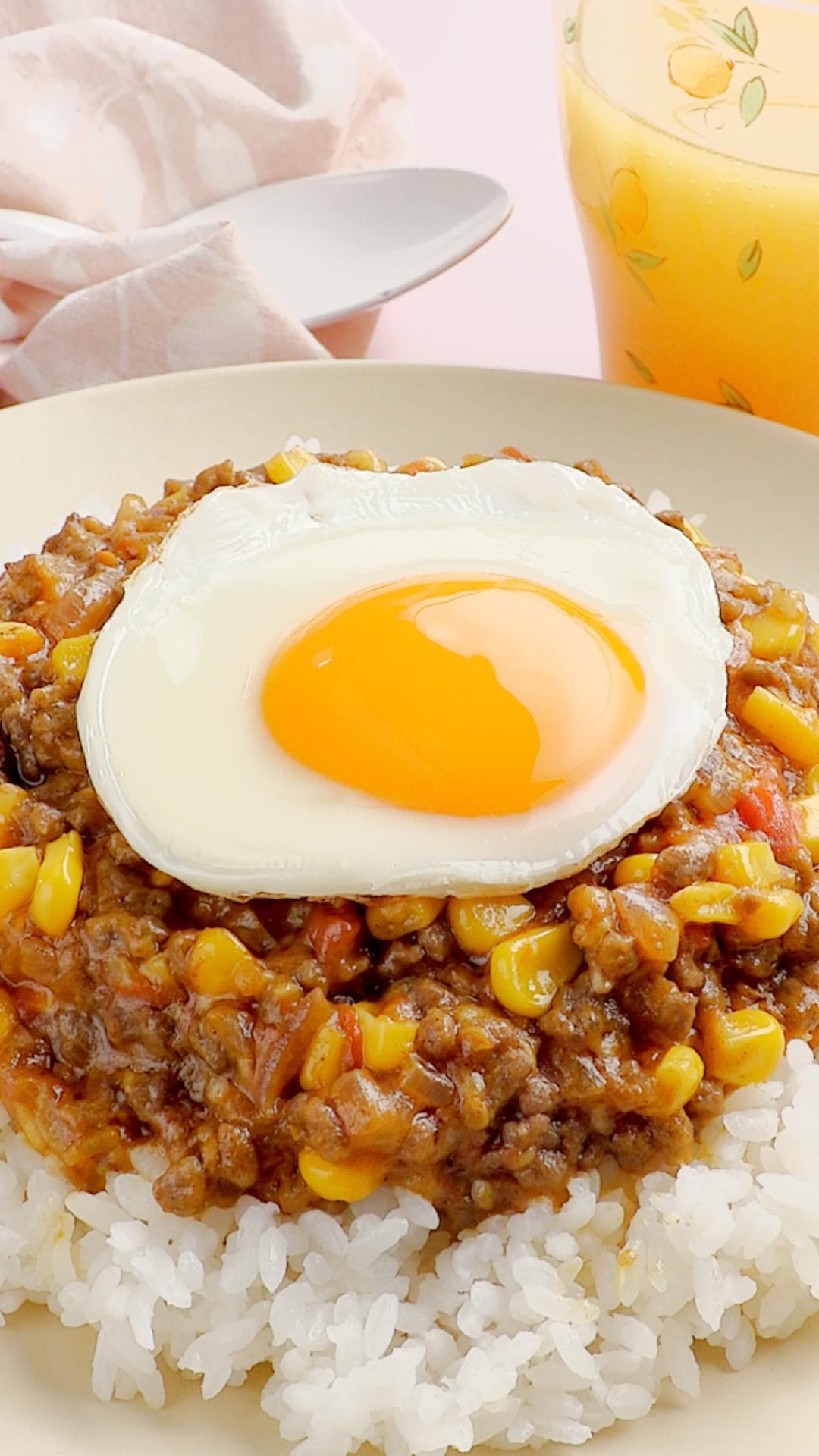 茄汁肉沫咖喱饭的做法