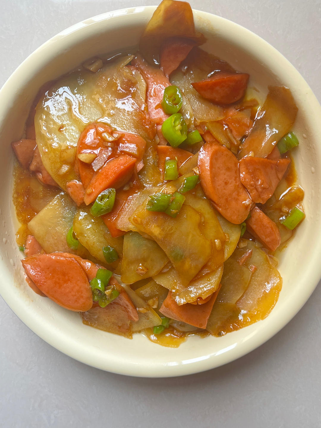 经典下饭神器———青椒火腿炒土豆片