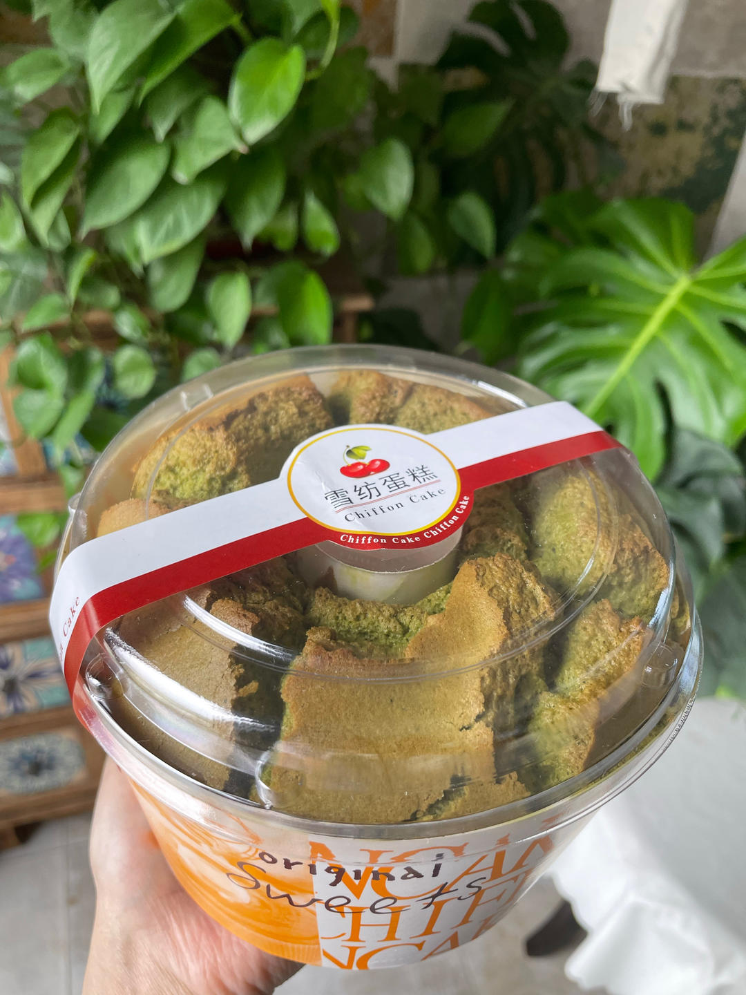中空系列:青井老师の抹茶蜜豆戚风