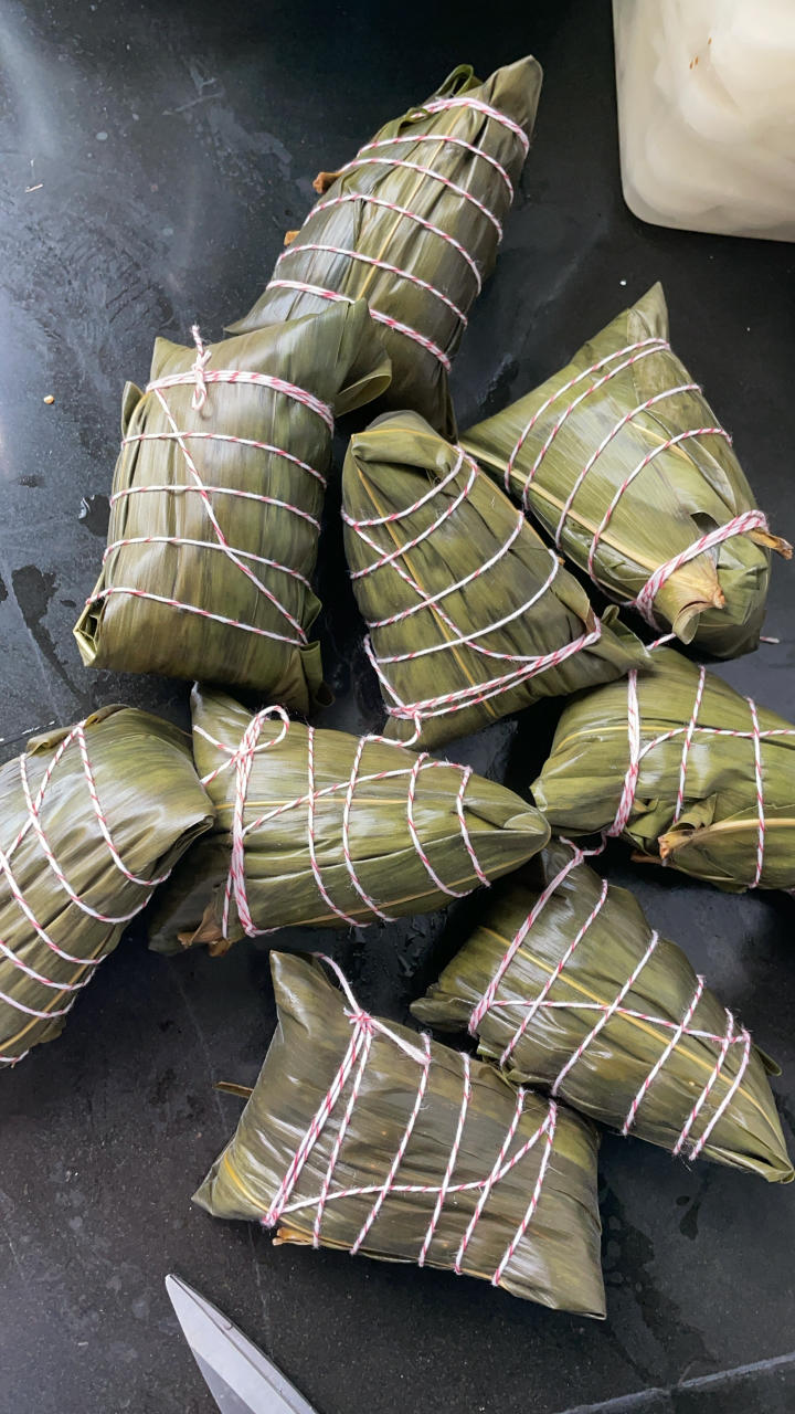 四角长粽子的包法（有视频）