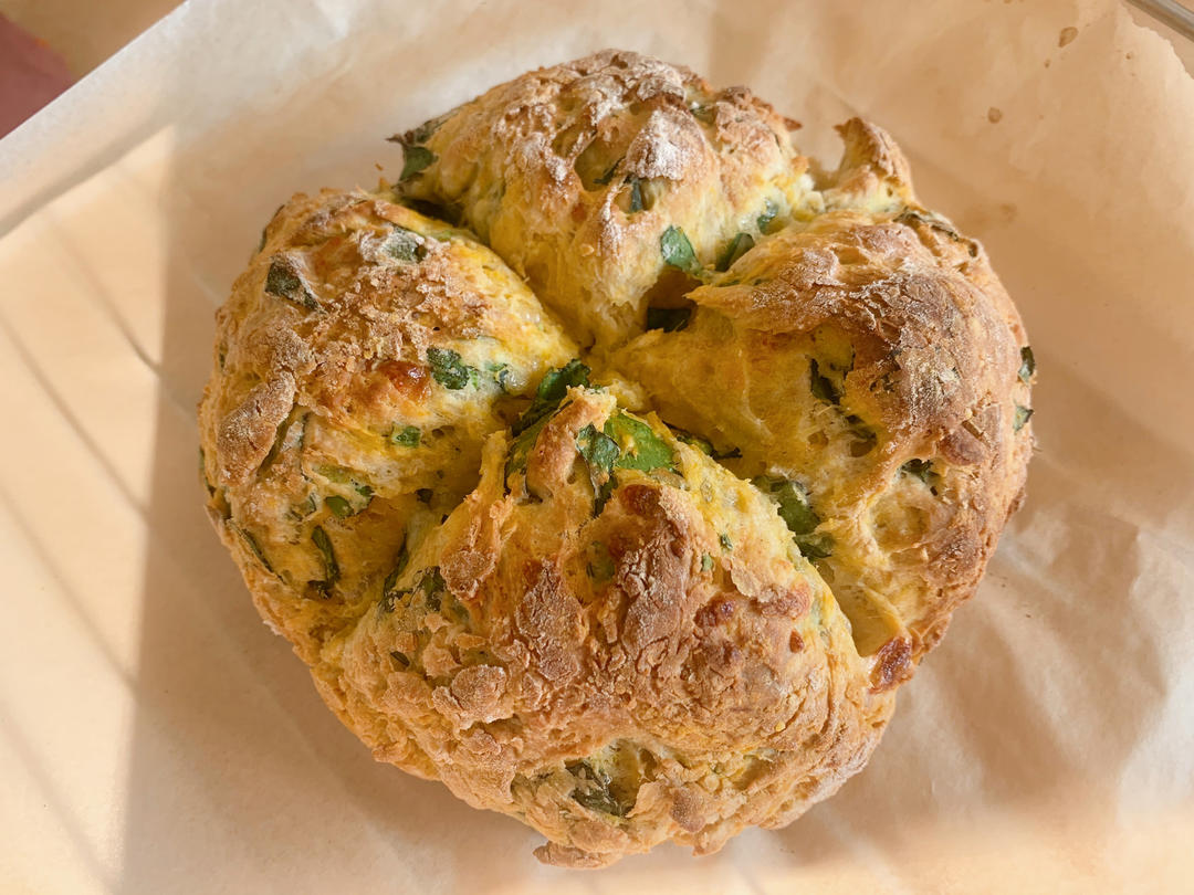 菠菜南瓜奶酪丹波面包丨健康·烘焙