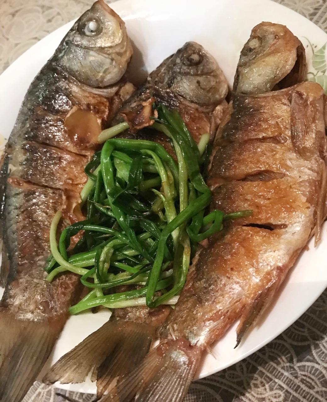 葱烤鲫鱼