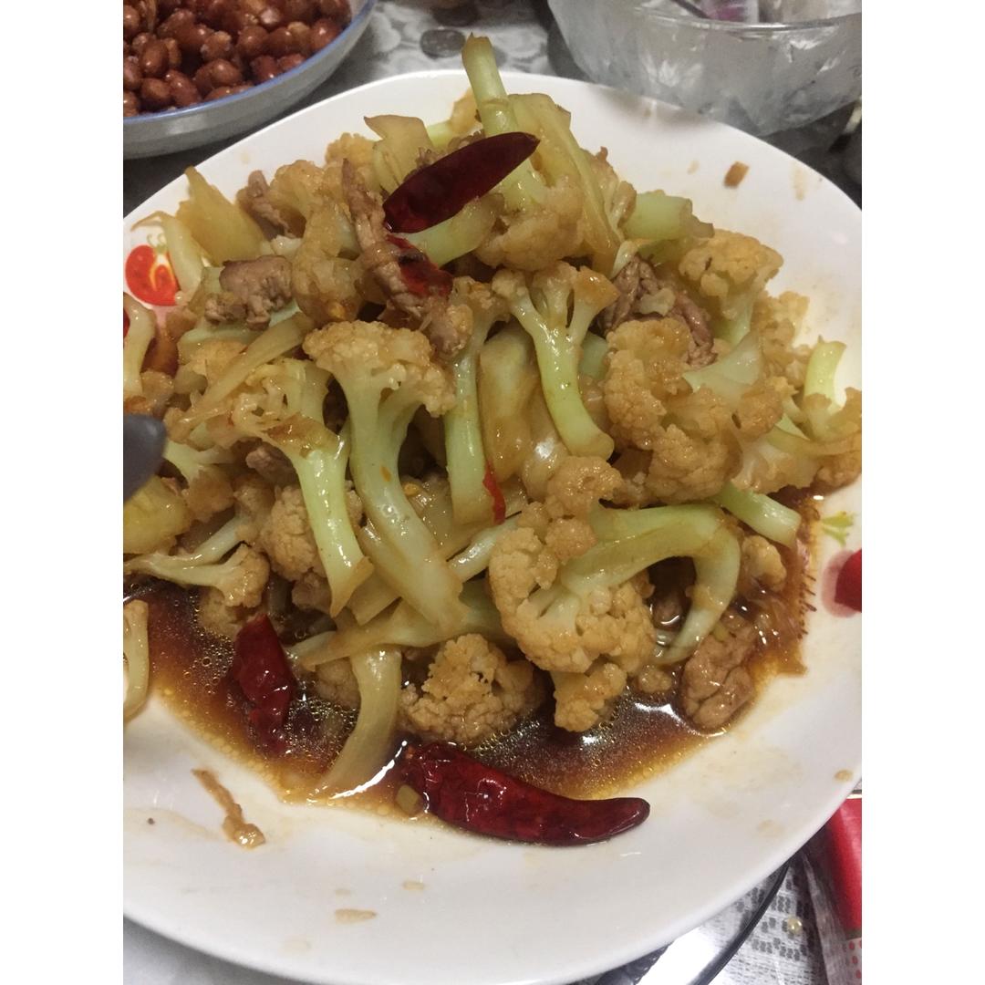 老丁的私房菜-干锅花菜