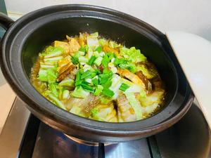 咸肉豆腐白菜煲的做法 步骤6