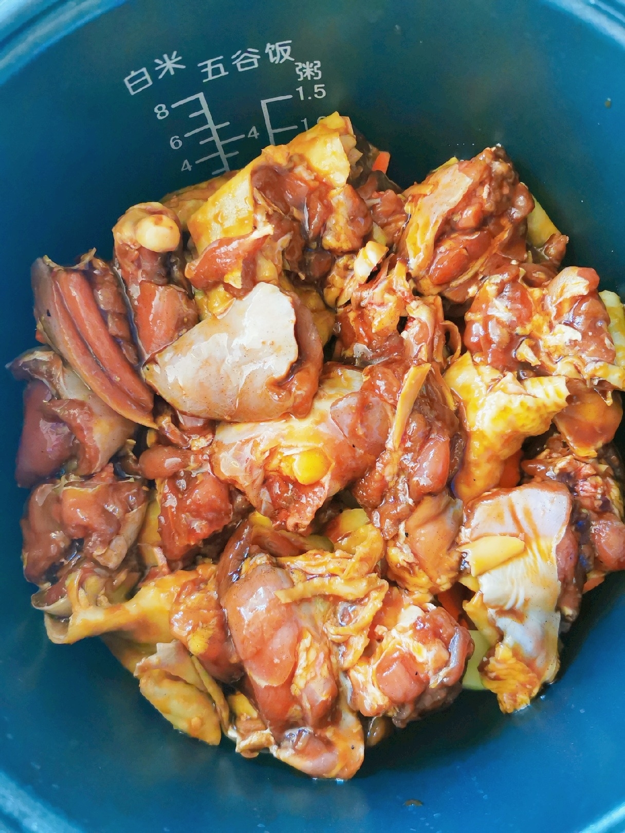 电饭锅焖鸡肉的做法 步骤6