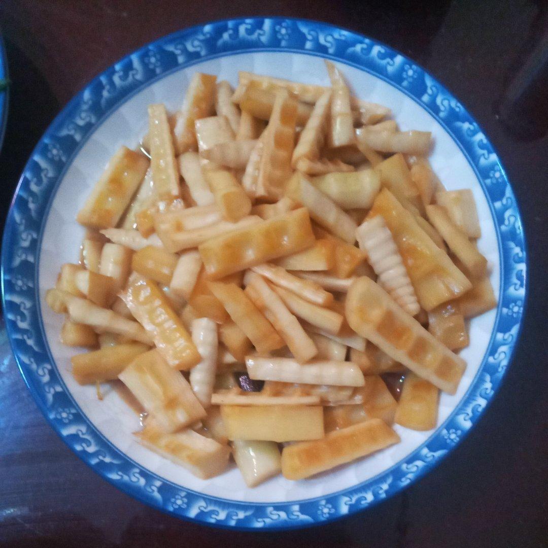 15分钟做一道油焖红烧野山笋