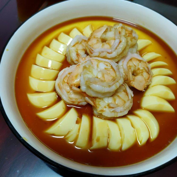 🌸年夜菜（蒸蒸日上）虾仁玉子豆腐蒸蛋🍮