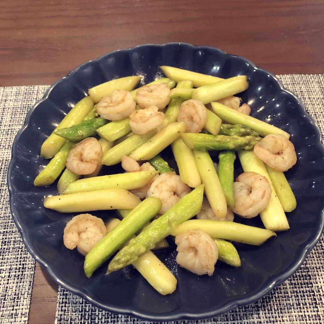 芦笋炒虾仁