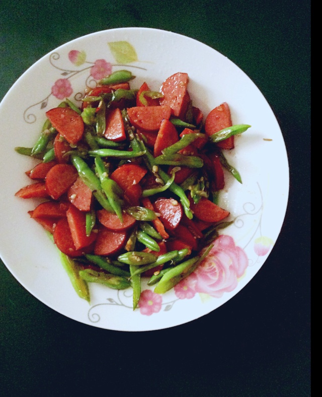 扁豆丝炒香肠