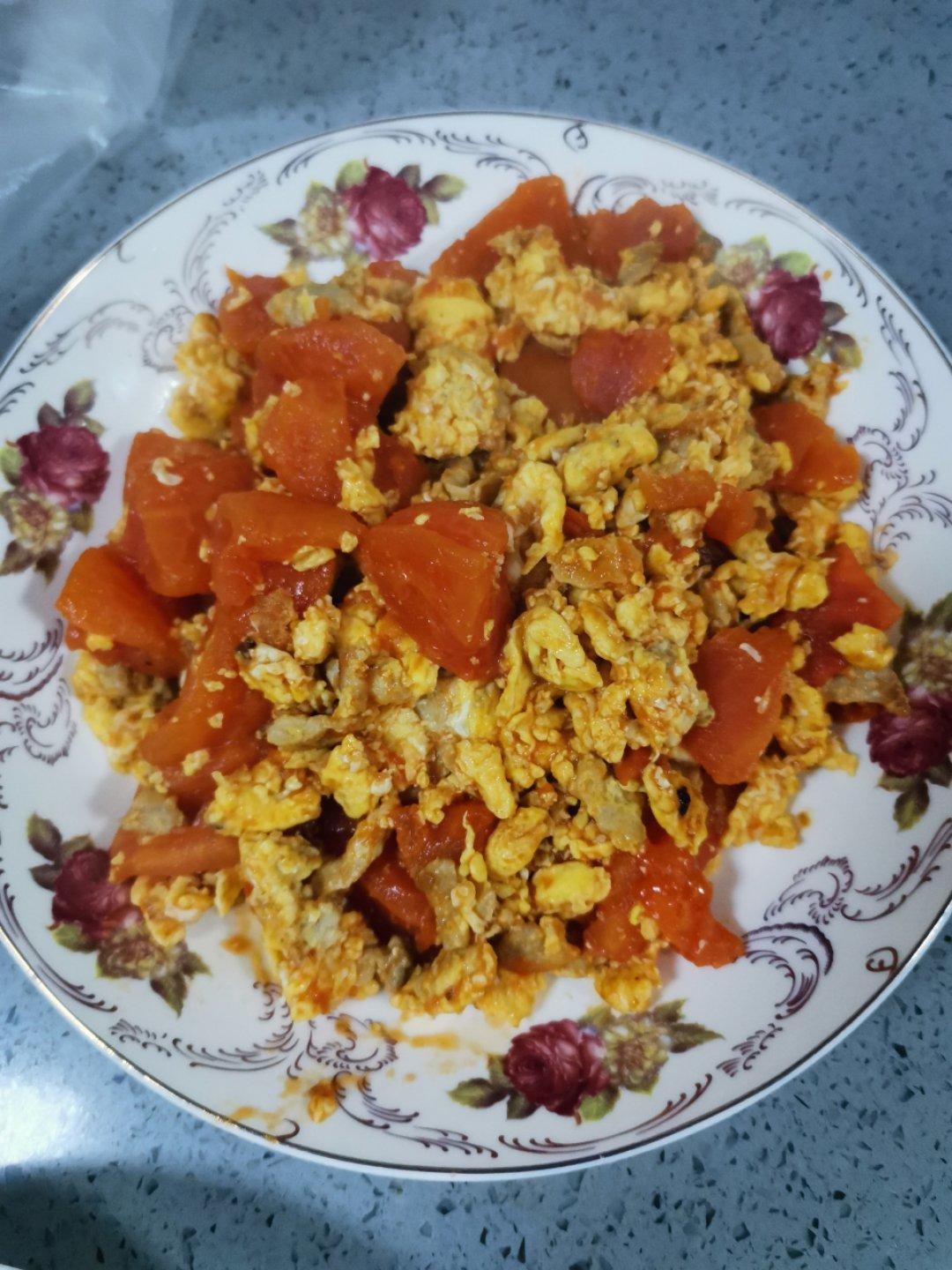 快手菜二十分钟两个菜❤️西红柿炒鸡蛋（妈妈要有肉）