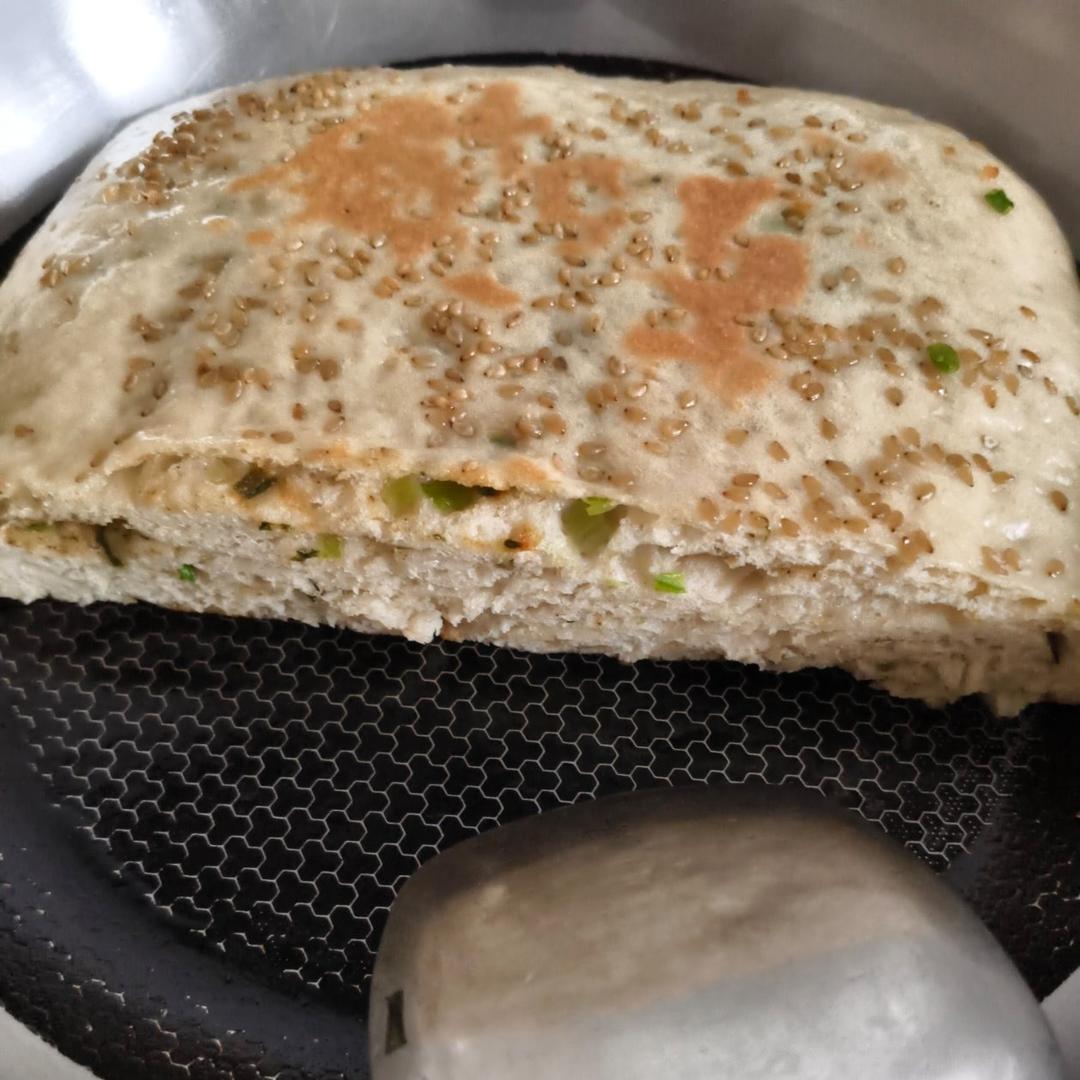 千层葱香发面饼~凉了也很软😊