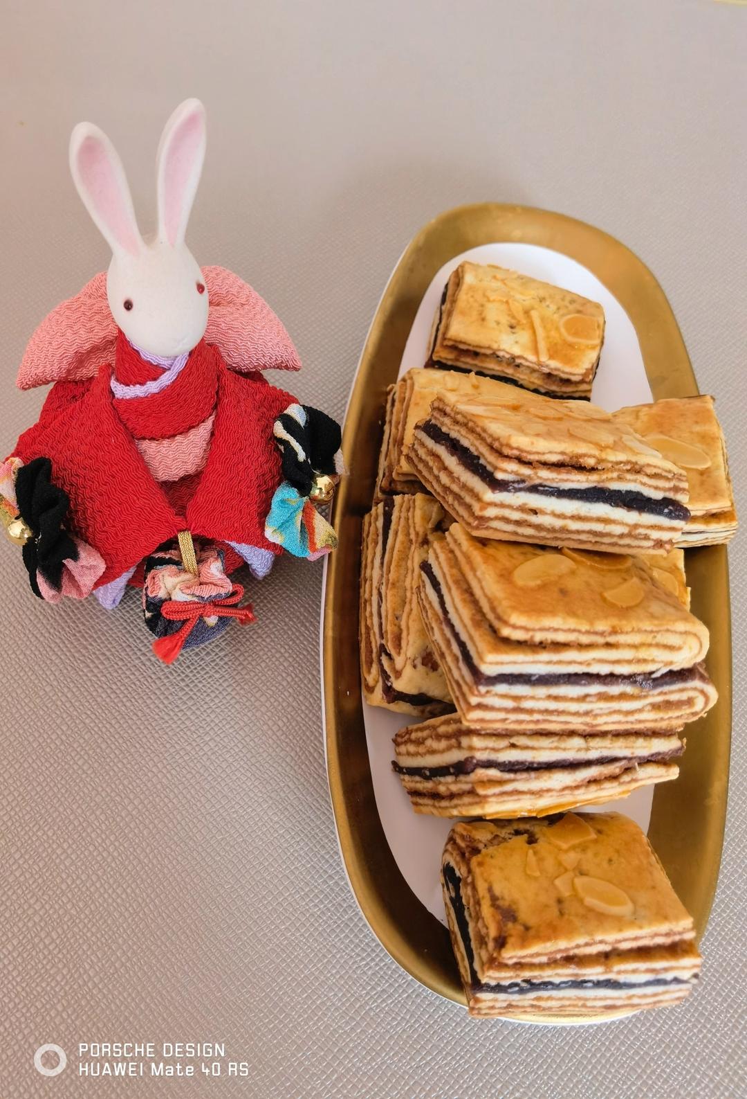 红豆沙千层司康