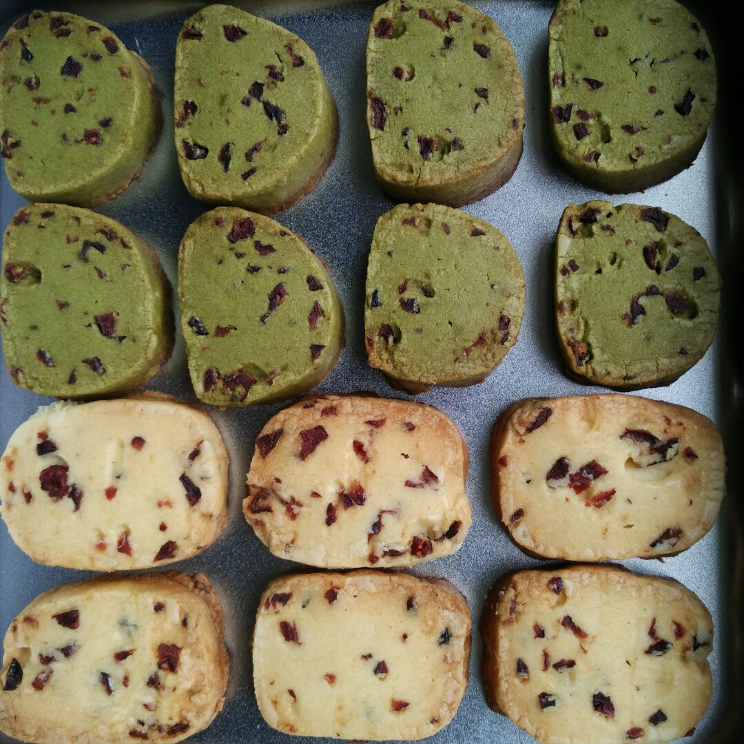 抹茶蔓越莓饼干