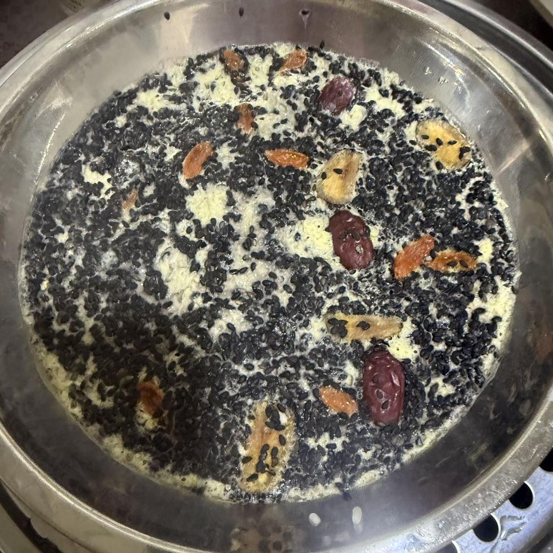 醪糟芝麻蒸蛋