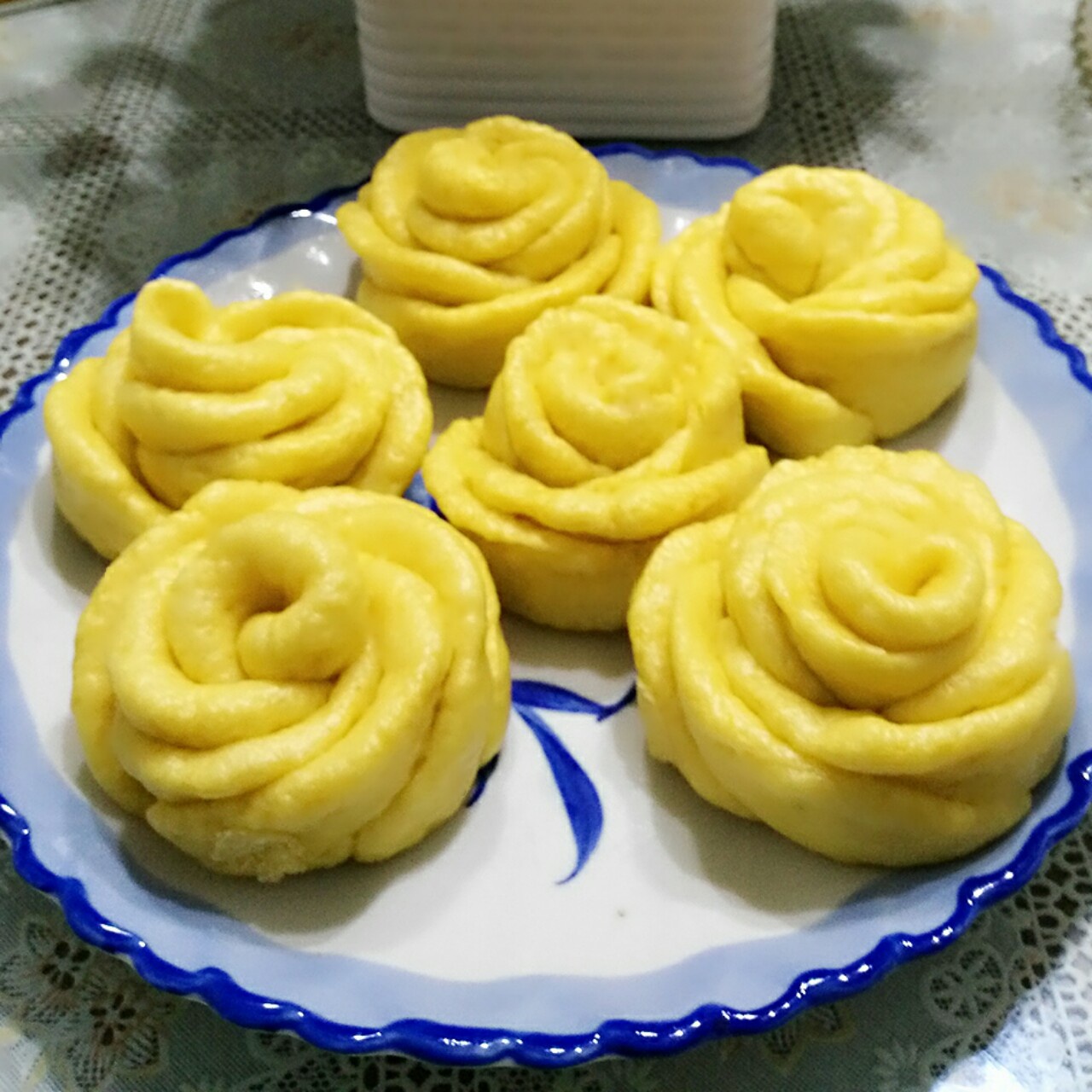 南瓜玫瑰花馒头