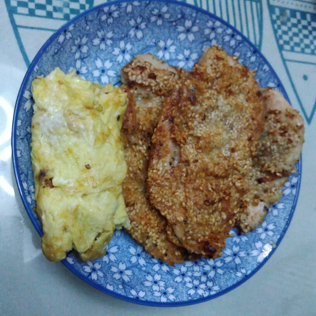 芝麻煎鸡胸