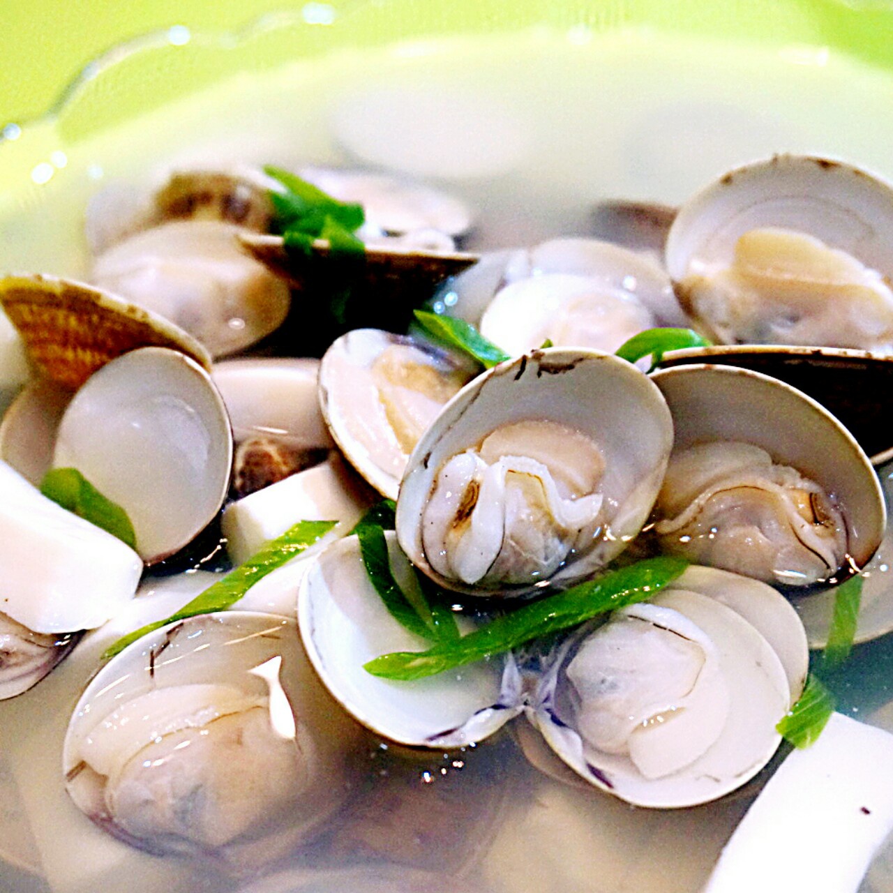 闻鸡起筷做的白蛤豆腐汤