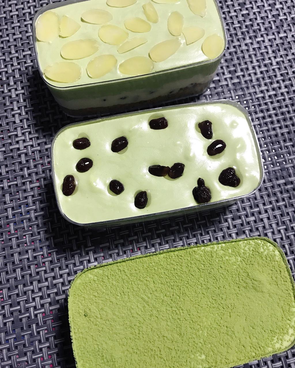 抹茶红豆冻芝士