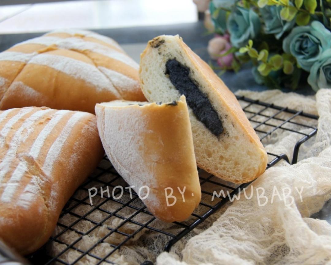 黑麻麻椰子包 【UKOEO风炉食谱】的做法