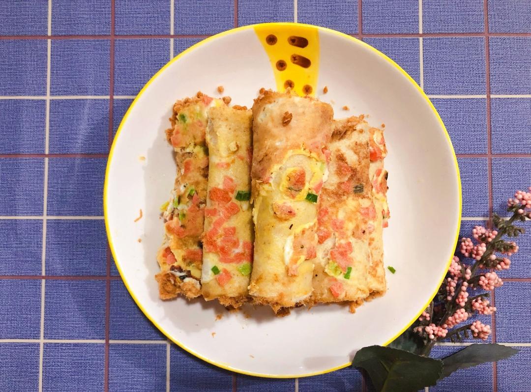 儿童早餐—肉松吐司卷