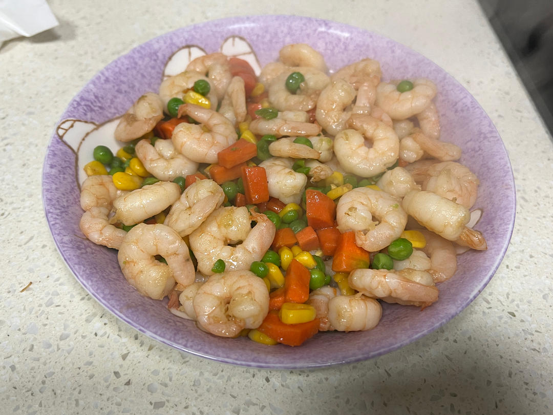 快手菜❤️玉米炒虾仁