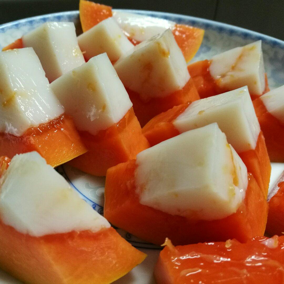 椰子木瓜冻