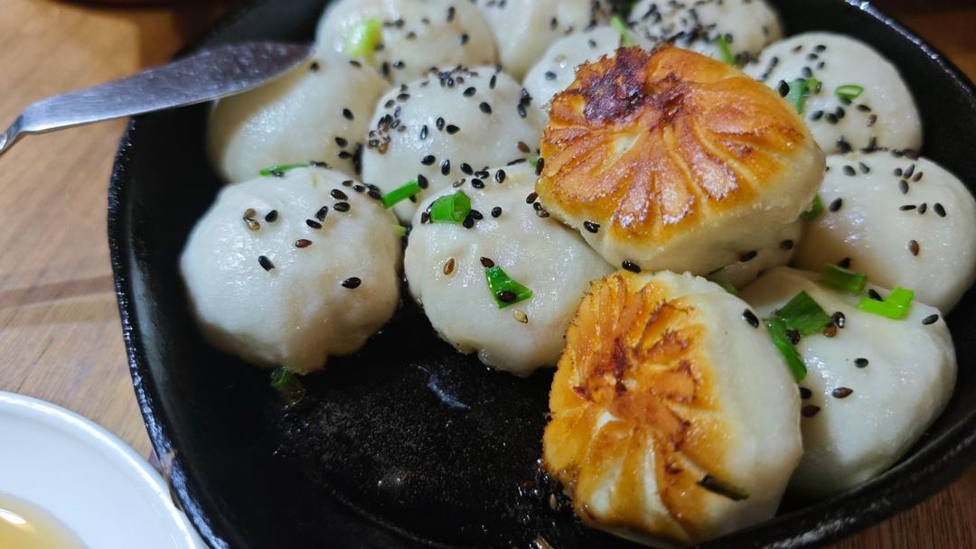 半发酵葱煎馒头