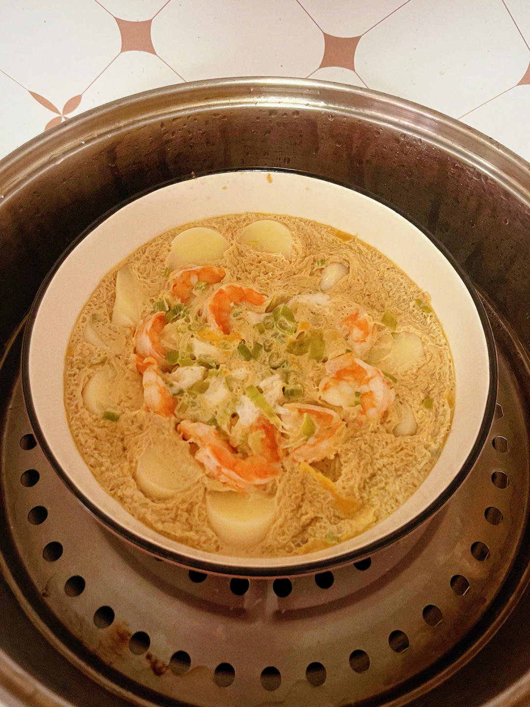 玉子豆腐虾仁蒸蛋