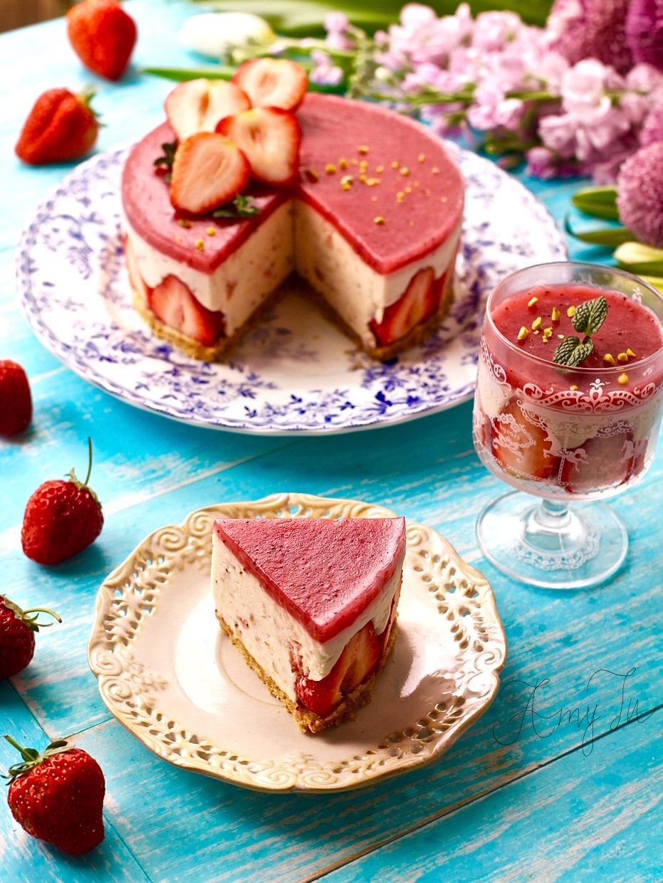 红颜】草莓乳酪慕斯蛋糕 #早餐2018年3月20日##一个造型控的自我修养
