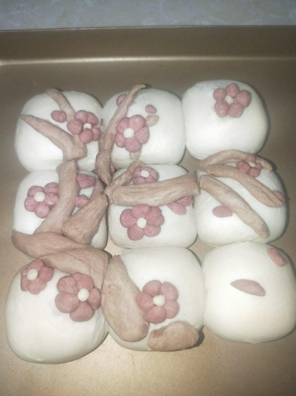 中式豆沙酥皮点心之红梅报春