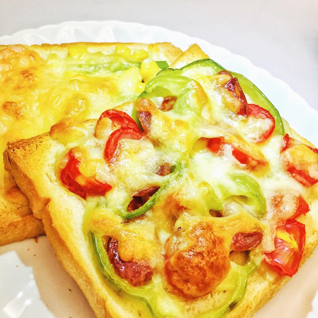 吐司培根小批萨