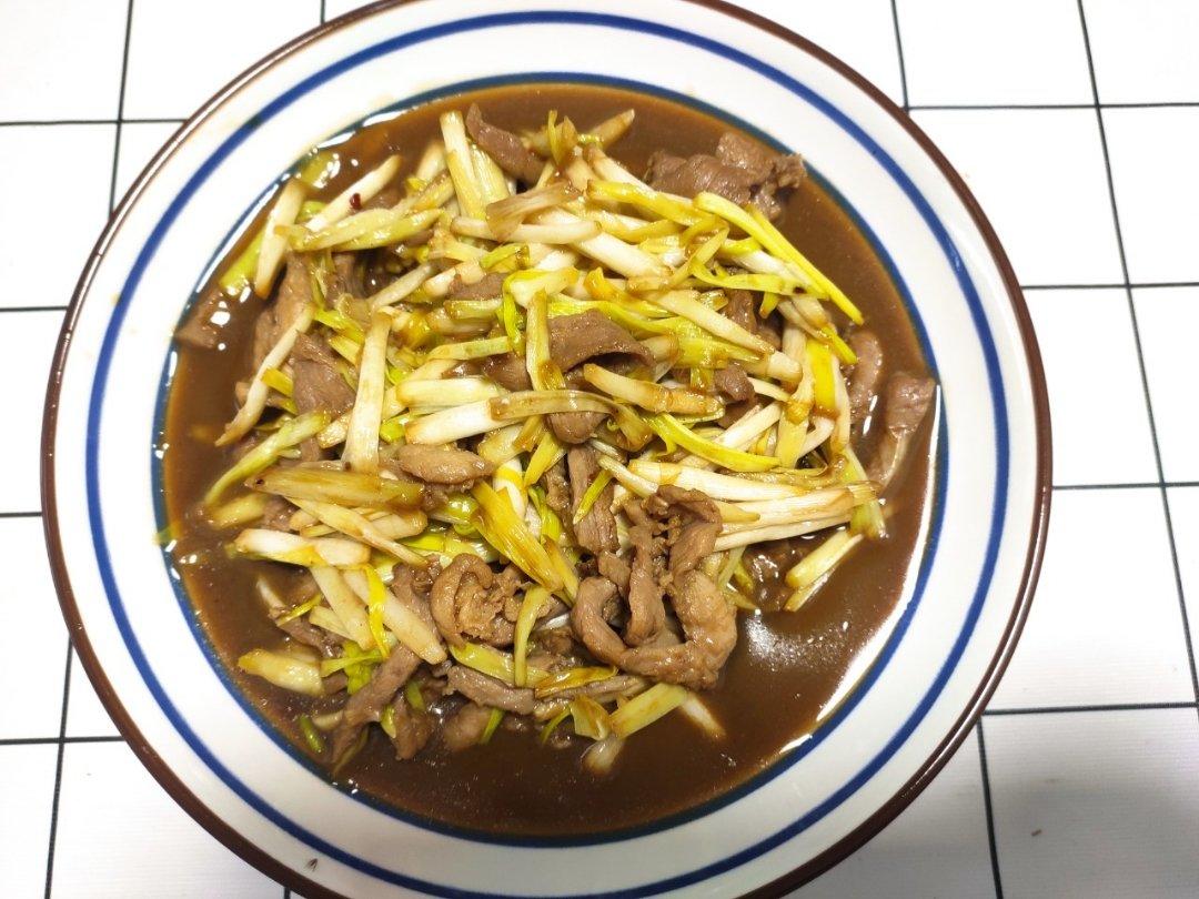 蒜黄肉丝