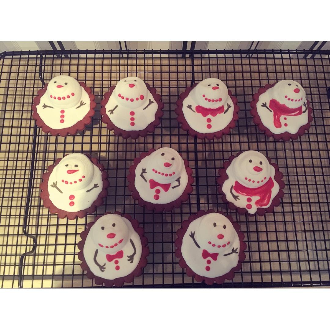 新手五分钟学会的圣诞雪人饼干