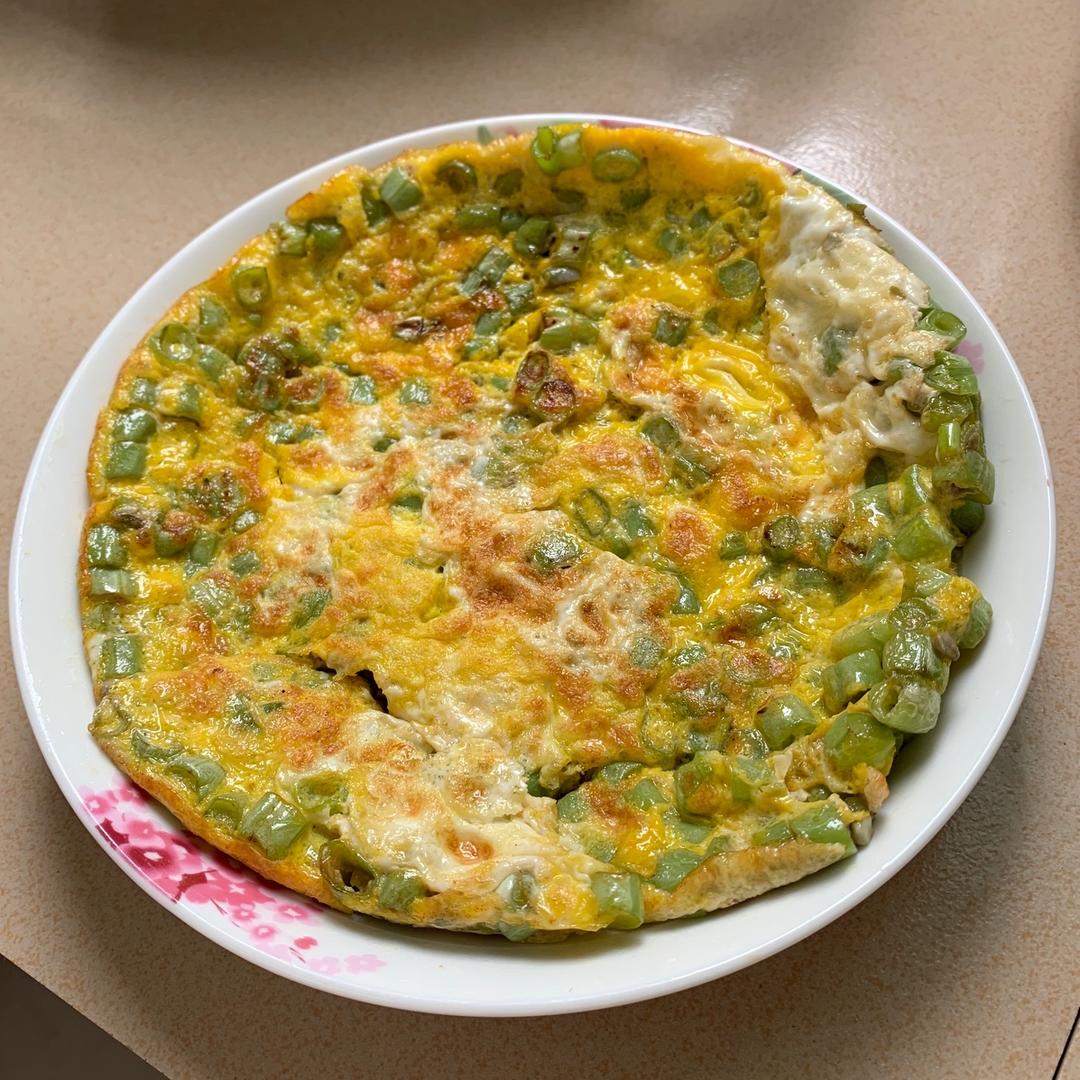 豆角煎蛋的做法