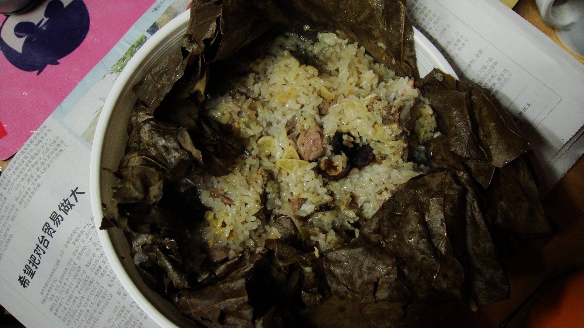 荷叶糯米蒸排骨