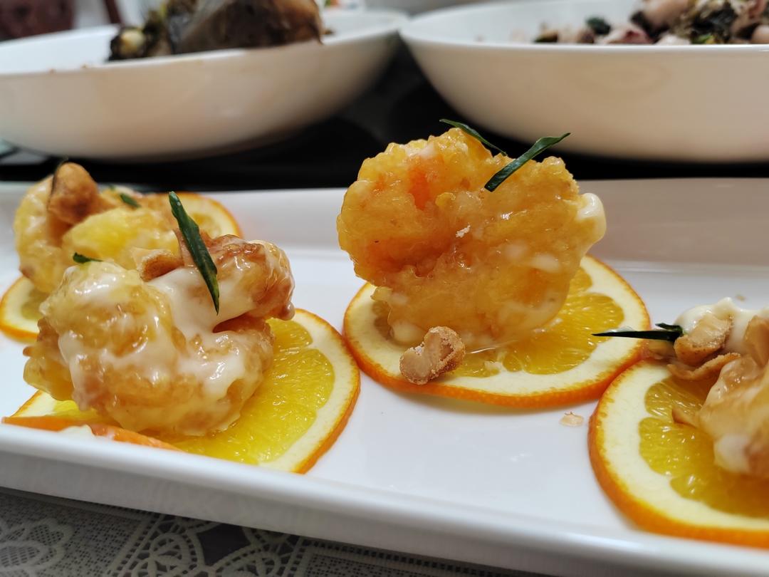 欢喜做年菜：鲜橙腰果沙拉酥虾