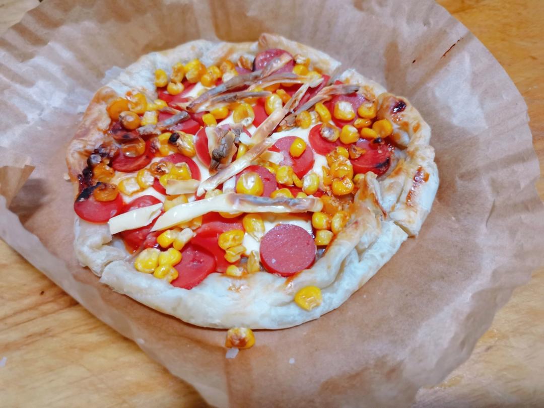 空气炸锅手抓饼披萨