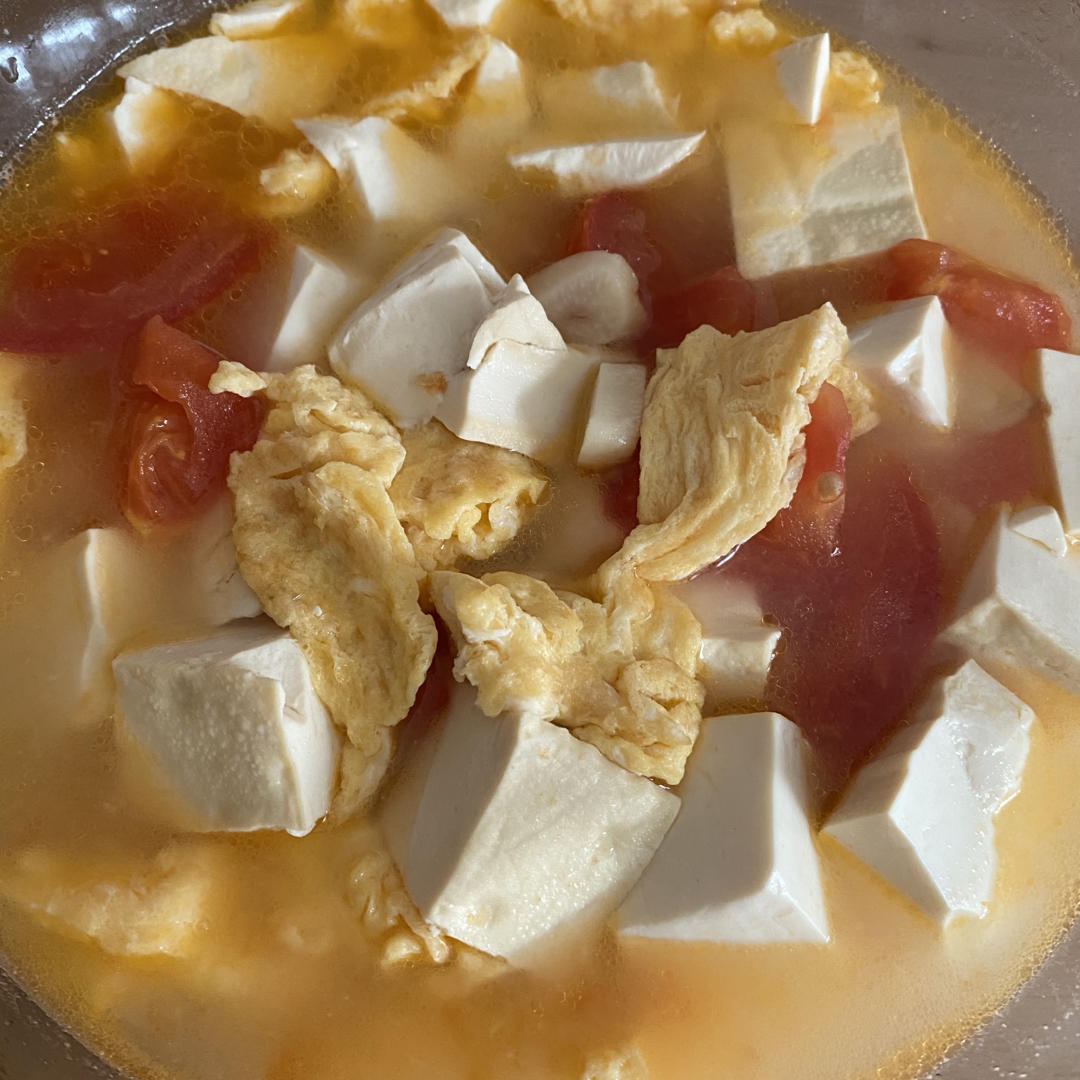 后来0430做的西红柿鸡蛋豆腐汤