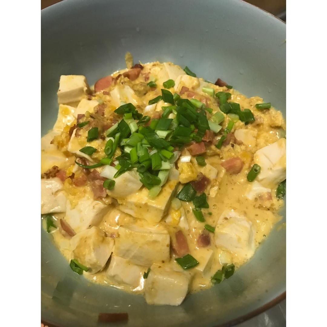 老丁的私房菜-蟹黄豆腐