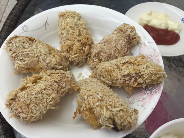 面包糠烤鸡翅