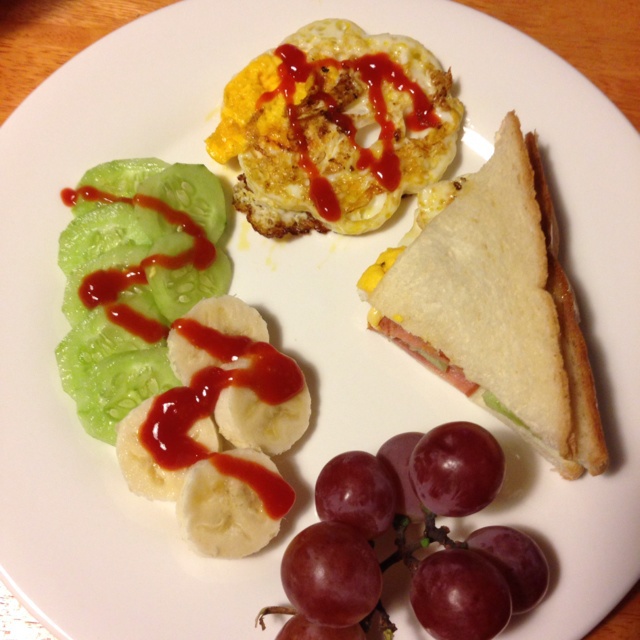 火腿芝士蛋三文治