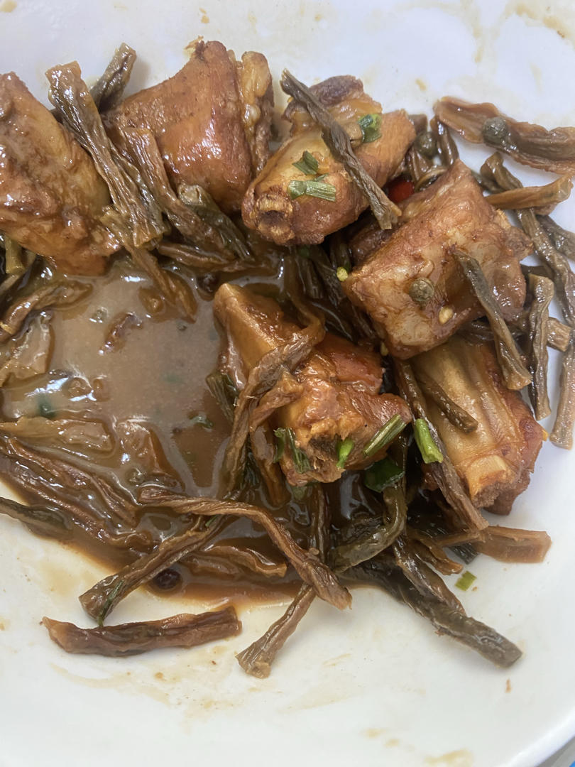 排骨炖干豆角