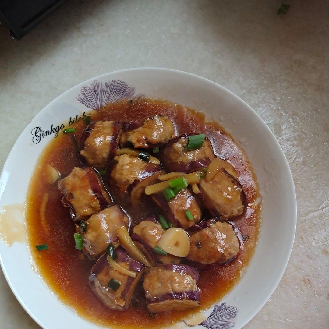 浇汁肉酿茄子