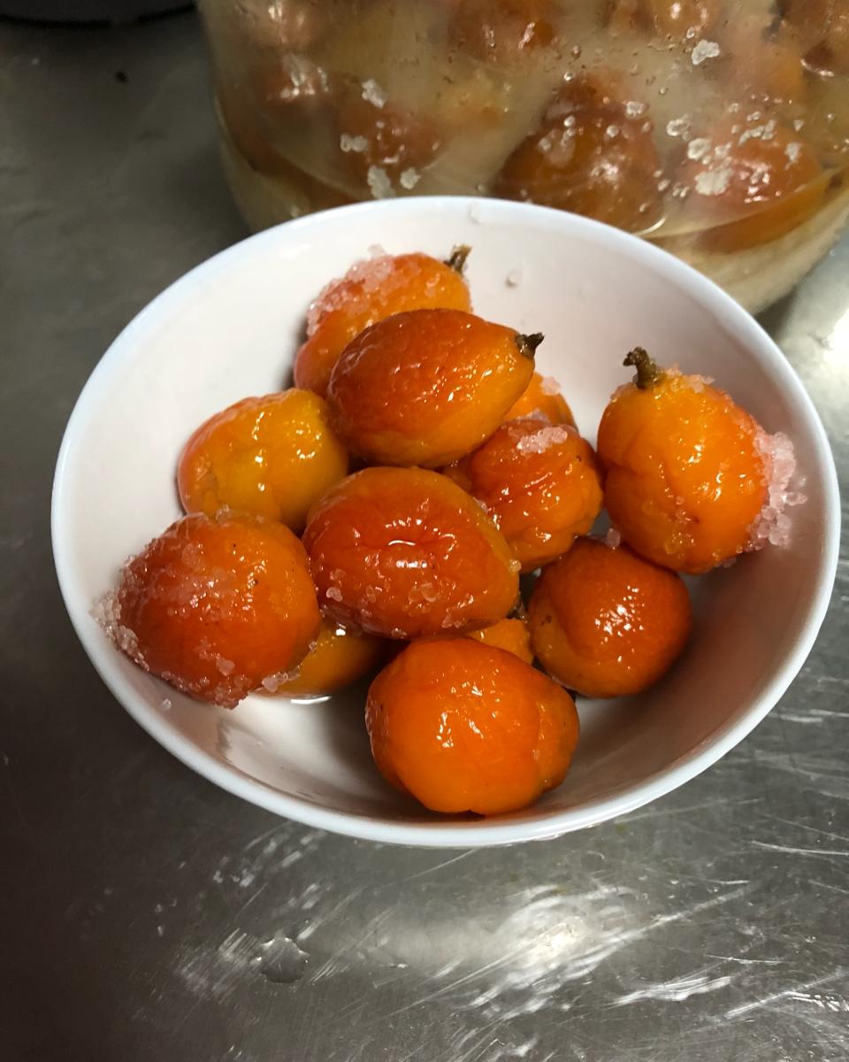 越大宝做的老中医推荐的止咳化痰咸金桔