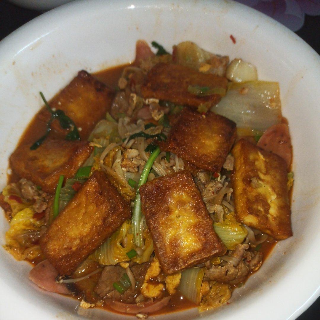 白菜豆腐煲