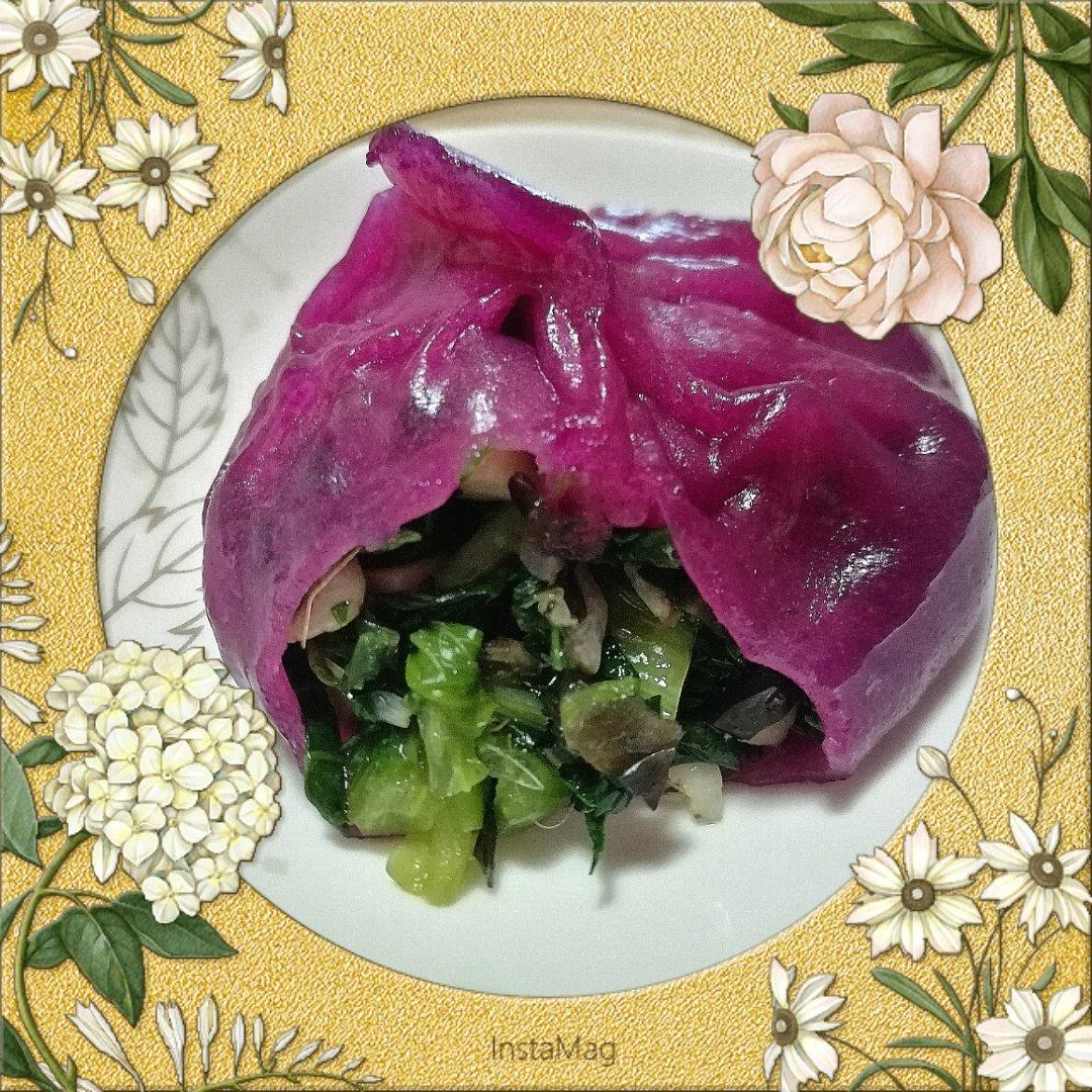 鲜香好吃的香菇青菜素包