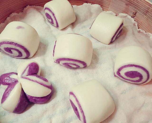 千层紫薯馒头的做法